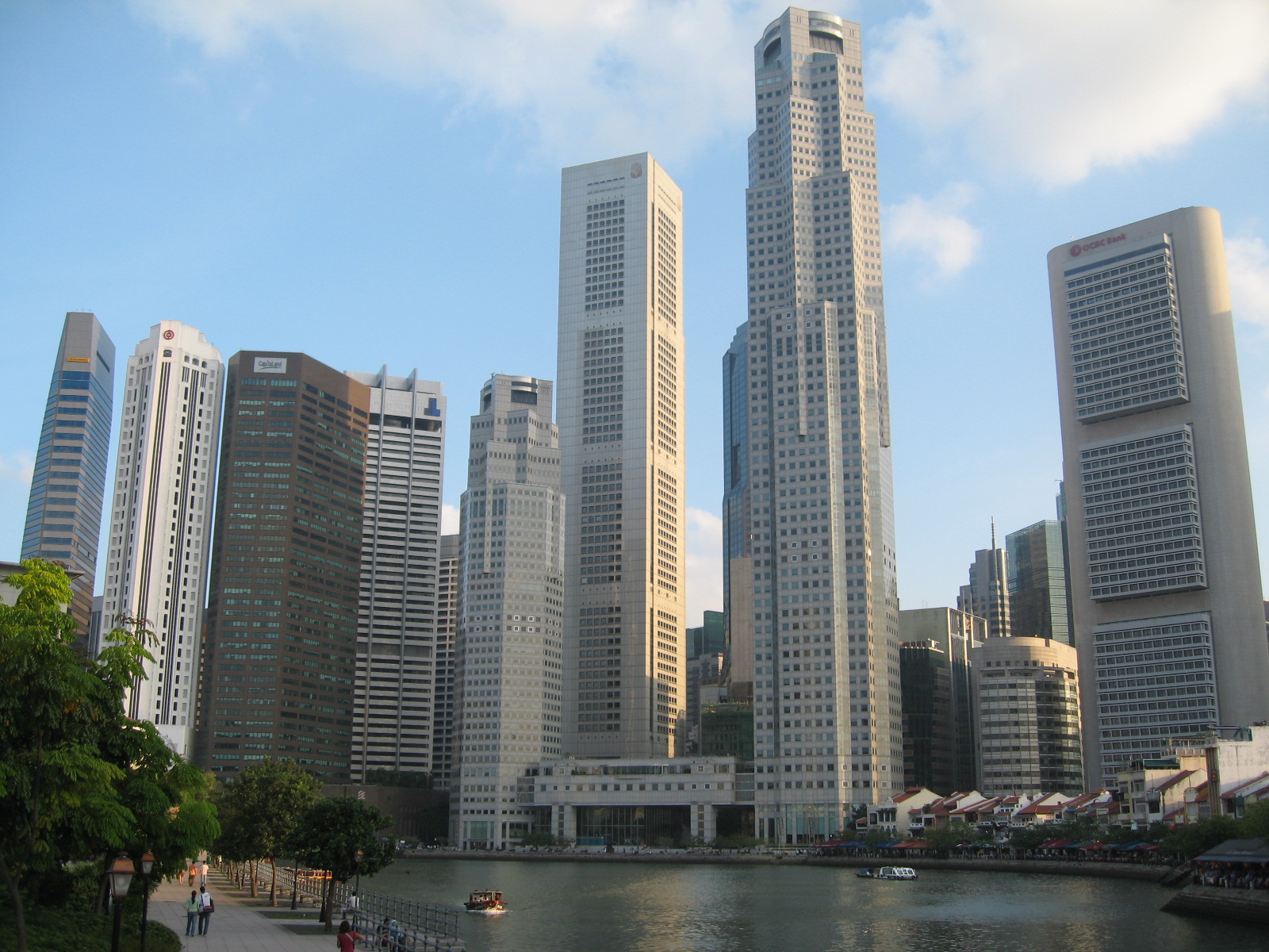 Singapore residential skyline at dusk